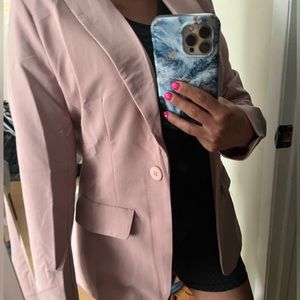 Oversized dusty pink blazer